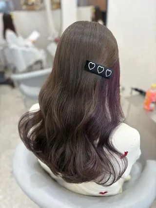 ロング カラー 新宿/韓国ヘア 中明度カラー/かやのヘアスタイル