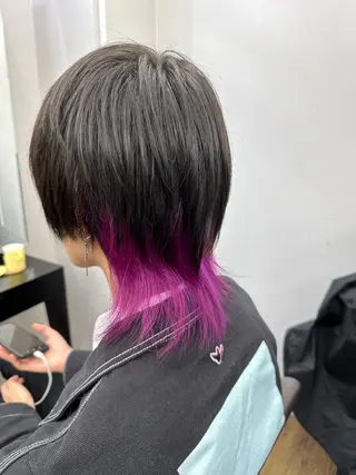 メンズ 奥本 侑 ハイトーン、髪質改善のヘアスタイル