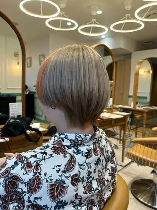 ショート カラー 🩶sayumi🩶 ボブ/美髪矯正/柏のヘアスタイル