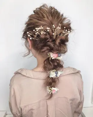 ミディアム カラー ヘアアレンジ GiseL天神カラー 髪質改善/ブリーチのヘアスタイル