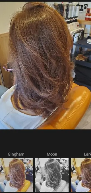 セミロング カラー spa hair  ark 富井直美のヘアスタイル