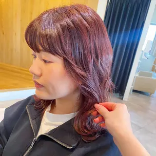 セミロング カラー 南上 野々佳のヘアスタイル