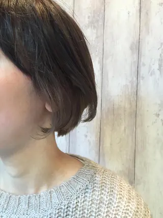 ショート ミディアム カラー 韓国ヘア✨グレージュ カラーasamiのヘアスタイル