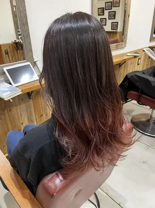 ロング カラー hair design Norm 横浜所属・Wカラーレイヤーカ ット⚡️CHIAKIのヘアスタイル