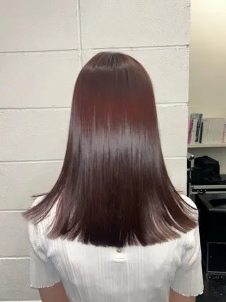 セミロング カラー 原宿 ツヤカラー🫧 ちり🍎のヘアスタイル