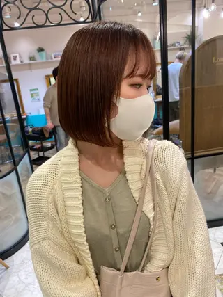 ショート カラー ボブ韓国風レイヤー 髪質改善/畠中ケントのヘアスタイル