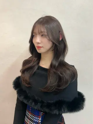 ロング カラー 本格韓国ヘア🇰🇷 【uni】キューさんのヘアスタイル