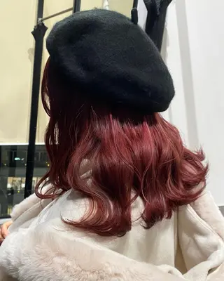 セミロング カラー 💗ガーリーヘア🎀 saki💗のヘアスタイル