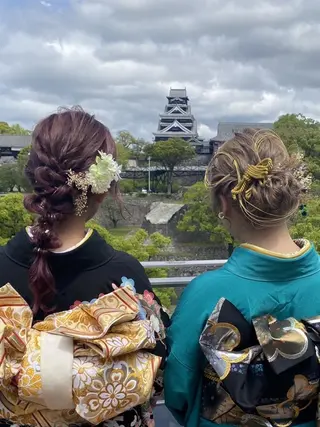 セミロング ヘアアレンジ カラー ナカシマ  アユミのヘアスタイル