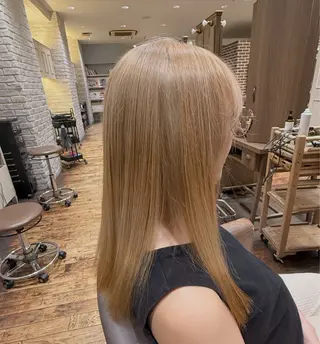 ロング カラー サナ/大阪/茶屋町 /韓国風ハイトーンのヘアスタイル