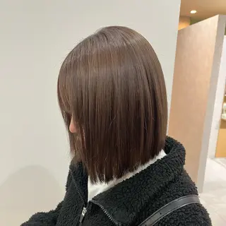 ミディアム カラー ボブ/ハイトーン特化 solua上本町のヘアスタイル