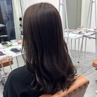 セミロング カラー ヘアアレンジ ブリーチなしカラー /ベージュ/安形翔のヘアスタイル