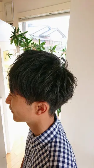 メンズ 林慶吾/ショートボブ /デザインカラーのヘアスタイル