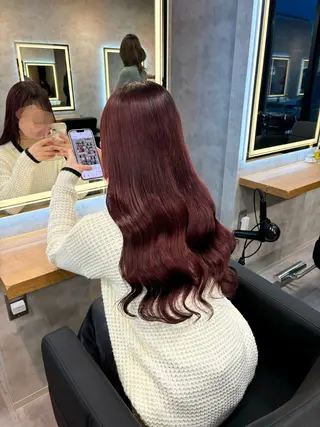 ロング カラー パーマ ヘアアレンジ 透明感ブリーチカラー 🌈TOMOHIROのヘアスタイル