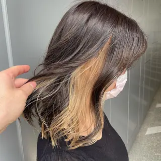 ミディアム カラー 髪質改善 Noe心斎橋店のヘアスタイル