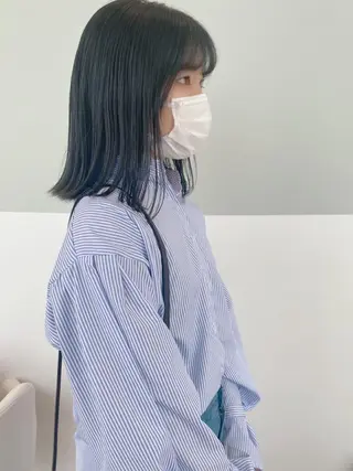 セミロング カラー 艶髪/モテヘア🎀 MIHOのヘアスタイル