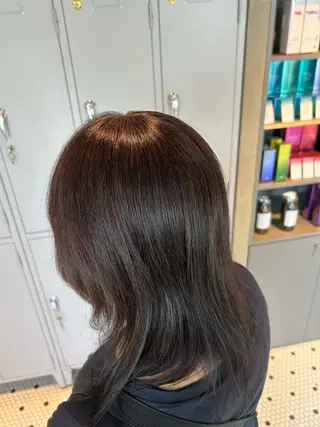 セミロング カラー 赤坂 康成のヘアスタイル
