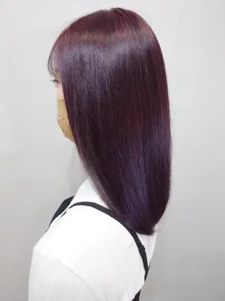 セミロング ブリーチ／ 髪質改善／ＲＹＯのヘアスタイル