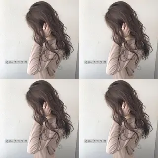 セミロング カラー しゅうさん🍝 麻田秀太郎のヘアスタイル