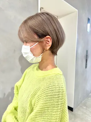 ショート カラー 似合わせ小顔ショート /akane🐰♥️のヘアスタイル