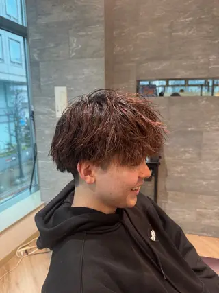 ショート メンズ メンズ特化/ センターパート/八谷のヘアスタイル