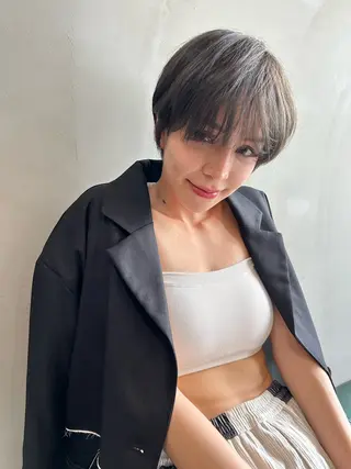 ショート カラー ショート/ボブ専門 宮脇美奈/南船場のヘアスタイル