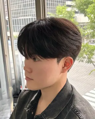 ショート パーマ メンズ ダウンパーマ/カルマ パーマ/大阪韓国ヘアのヘアスタイル