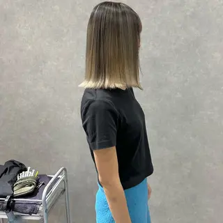 ミディアム カラー はちすか るかのヘアスタイル