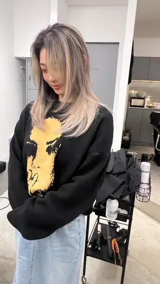 ミディアム カラー 艶髪/髪質改善🌱 市川ひなたのヘアスタイル