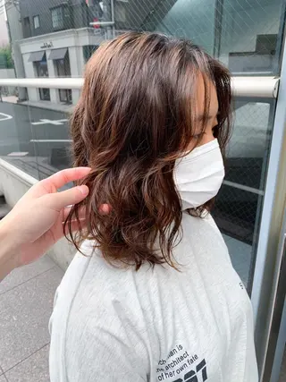 ミディアム パーマ 原宿パーマ kazuのヘアスタイル