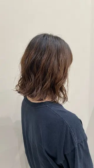 ミディアム パーマ ババ タケルのヘアスタイル