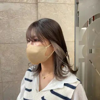 ミディアム カラー Blanche by artina川崎店所属・ゆう🫧 透明感/ハイトーンのヘアスタイル