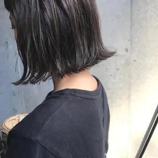 ミディアム カラー ヤスドミ ケイスケのヘアスタイル
