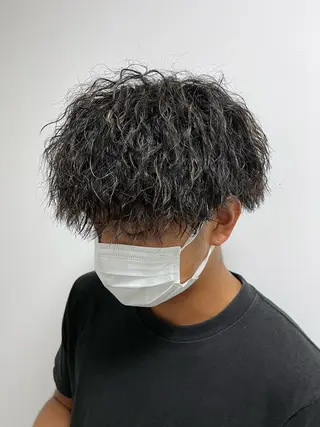 ショート パーマ メンズ Utata literie所属・嵯峨 大地/パーマ/ ハード系/特殊系のヘアスタイル