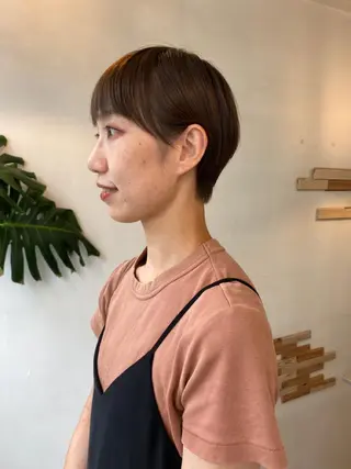 ショート カラー ヘアアレンジ ナカジ🌸ロブ/ボブ /前髪🌸のヘアスタイル