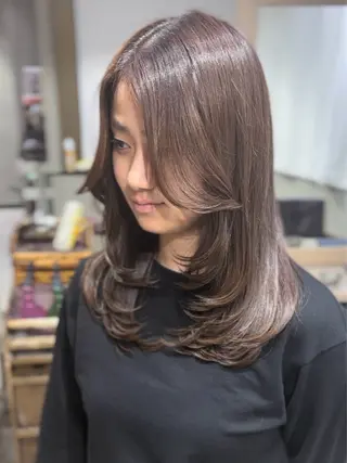 セミロング カラー hair & make TOYBOX所属・ルーツカラー/ レイヤーカット/井川のヘアスタイル