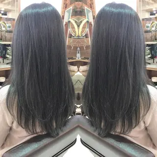 セミロング ロング カラー 青木 茂樹⭐️ 透明感カラーのヘアスタイル