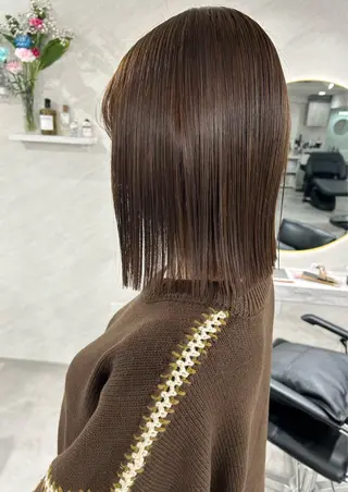 ミディアム カラー 髪質改善will hairdesignのヘアスタイル