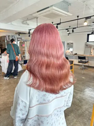 ロング カラー 暖色カラー🍒 ケアブリーチ/akiのヘアスタイル