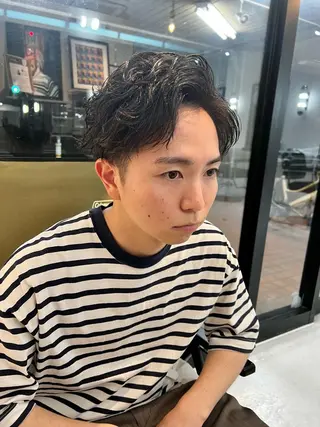 パーマ メンズ ダメージレスブリーチ /艶髪/横須賀智也のヘアスタイル