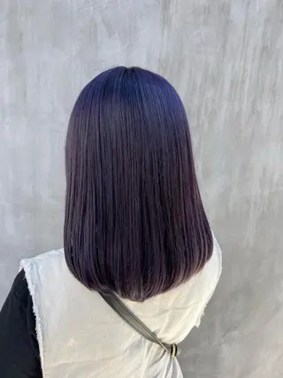 セミロング カラー 韓国透明感カラー🌀 yuukiのヘアスタイル