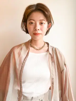 ショート カラー パーマ CEINE+ officialのヘアスタイル