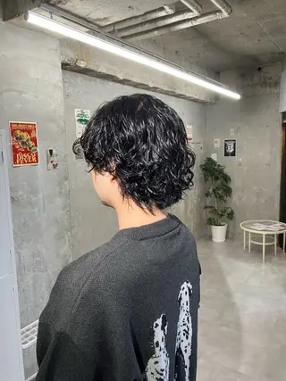 ショート パーマ メンズ door white hideのヘアスタイル