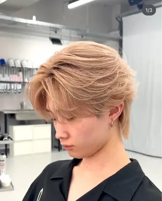 ミディアム ⭐️メンズ特化⭐️ パーマ カラーのヘアスタイル