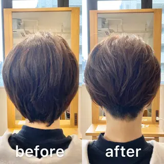 ショート カラー KIZU 髪質改善 オカルト怪談のヘアスタイル