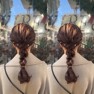 セミロング ヘアアレンジ ☻モエカ/ハイトーン アレンジ☻のヘアスタイル