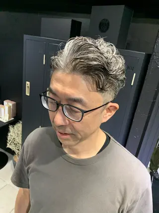 ショート メンズ メンズパーマ/難波/ 心斎橋　室園亮佑のヘアスタイル