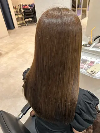 ロング カラー パーマ 柔らかい縮毛矯正/ ボブ/北林のヘアスタイル