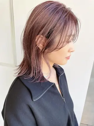 ミディアム カラー ill.所属・ill［イル］大須 ダブルカラー髪質改善のヘアスタイル