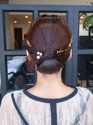 ミディアム ヘアアレンジ ヘアアレンジ/透明感 カラー/AKARIのヘアスタイル